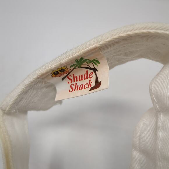 Gulf Shores Strapback Sun Visor Cap White One Size Embroidered Shade Shack - Picture 9 of 10